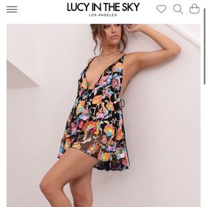 Lucy in the Sky Skylar Black Multicolor sequin romper